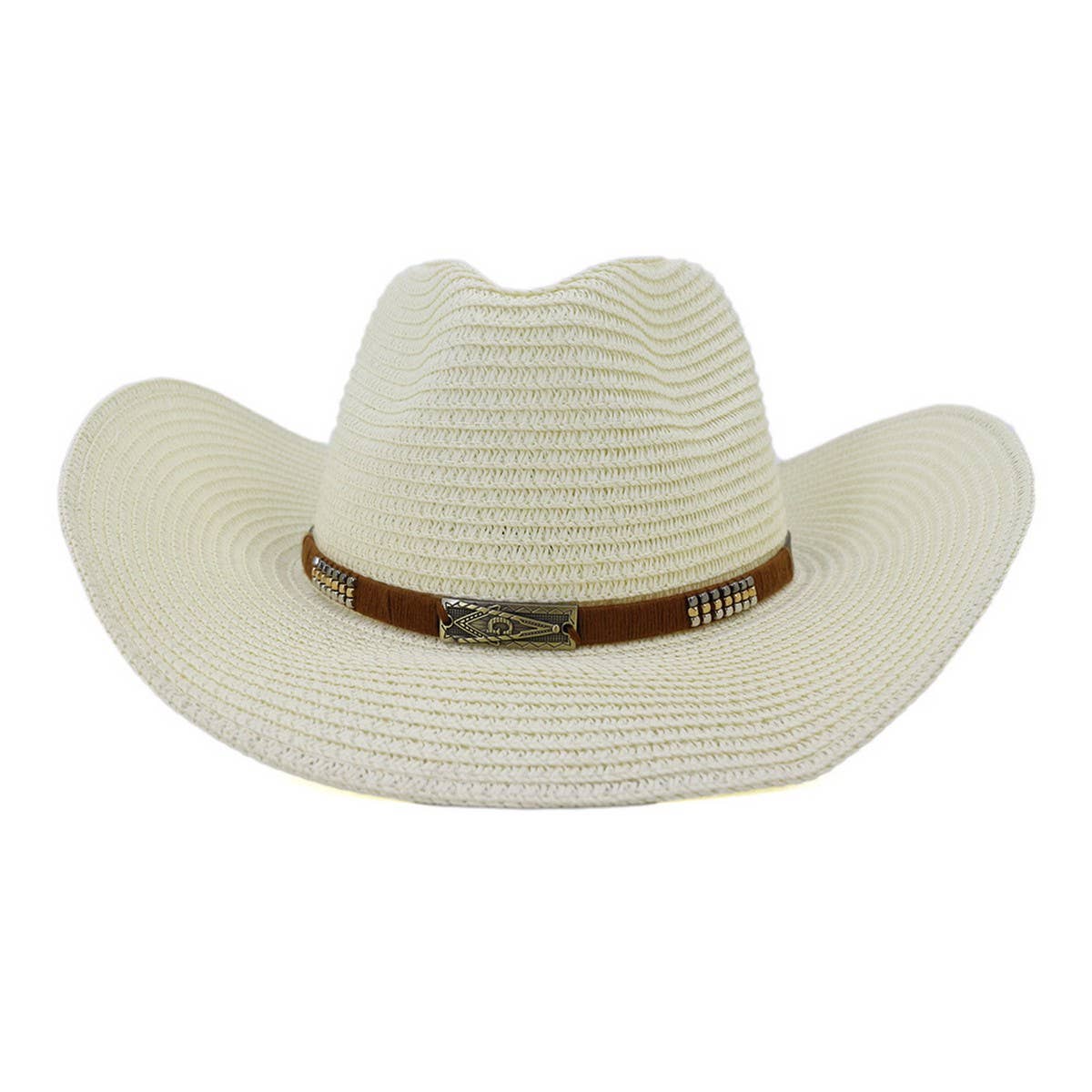 SEASIDE BEACH SUN PROTECTION DENIM STRAW HAT_CWAH1256