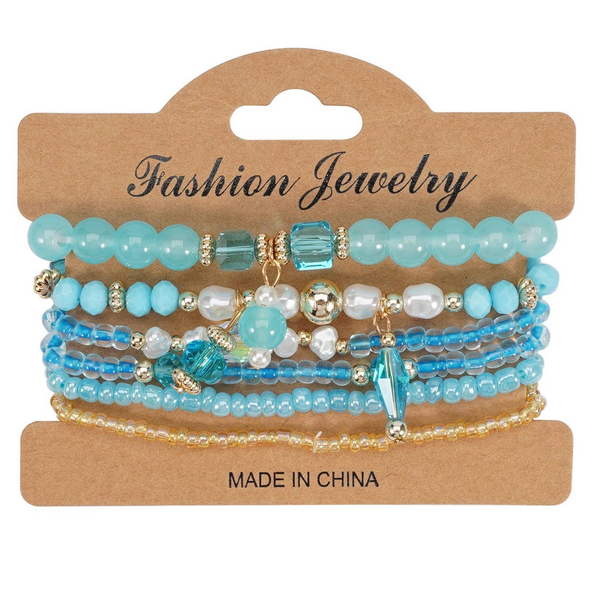 Cwaje05683_Boho Handmade Beaded Bracelet Set 6Pcs Women