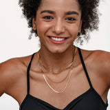 FASHIONABLE 18K GOLD PLATED THREE LAYER NECKLACE_CWMM3629