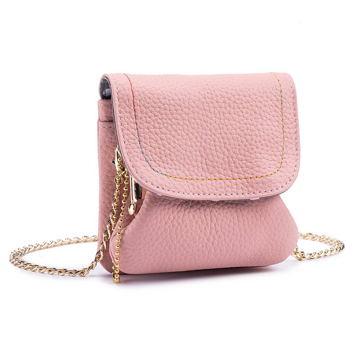 FASHION LEATHER CHAIN PURSE LIP COIN CASE_CUAB00381