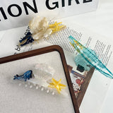 OCEAN DESIGN ACETATE CLAW CLIP WHALE SHELL_CWAHA5890