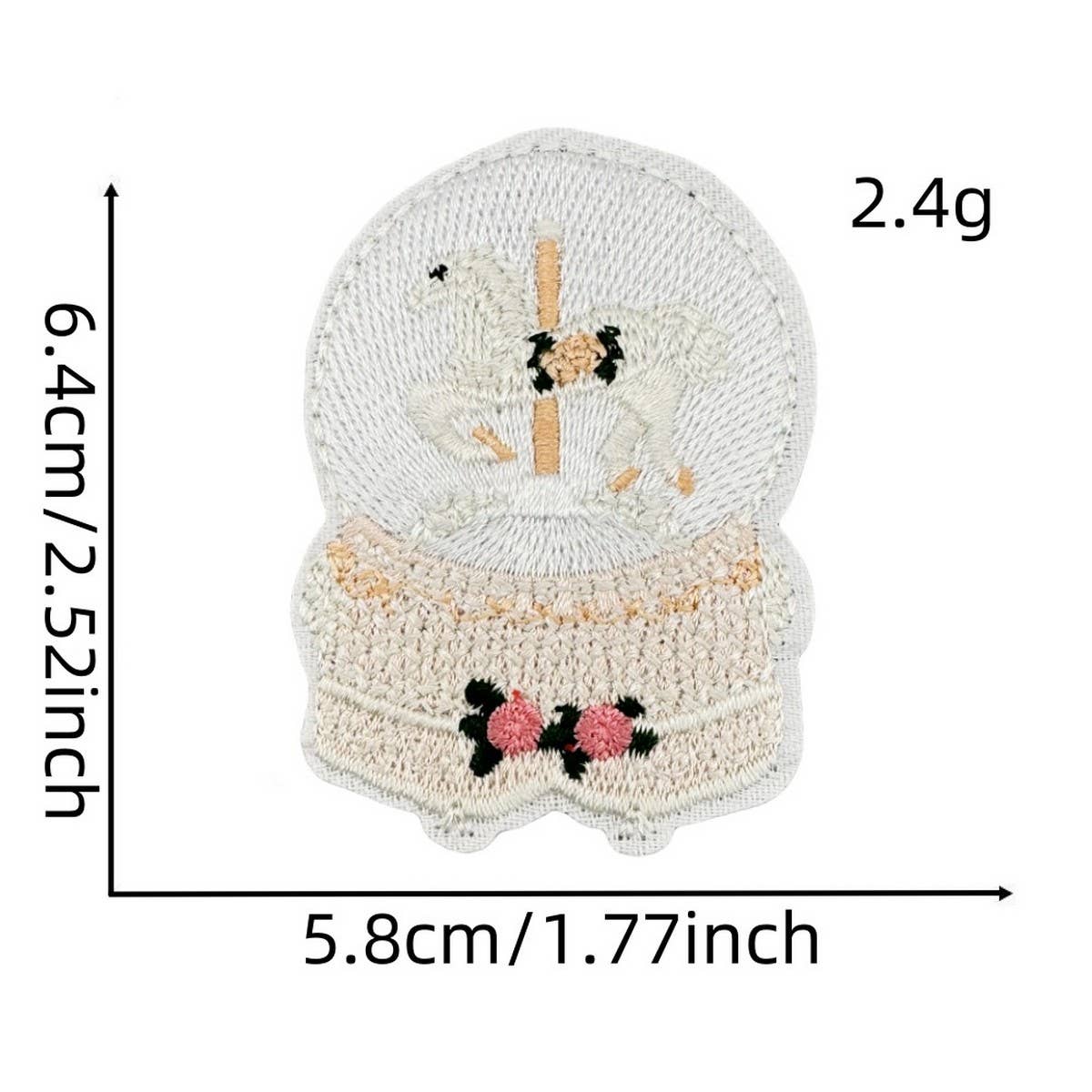 CUTE SOLID COLOR CARTOON BOW EMBROIDERED PATCH_CWMM4027