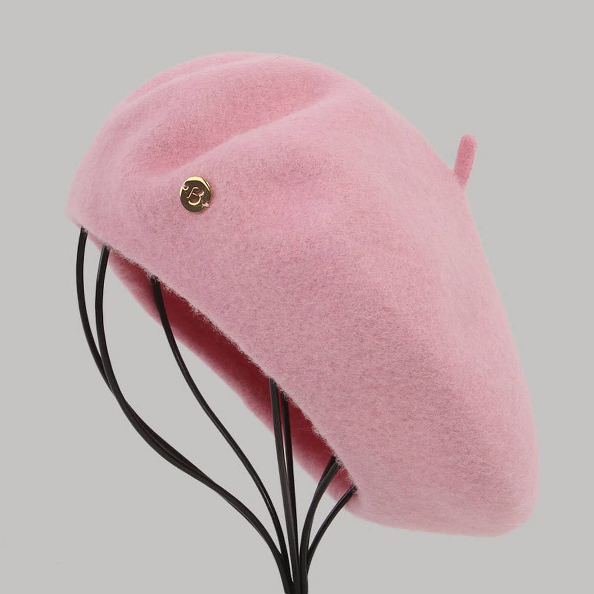 SIMPLE FRENCH BERET WITH LETTER B LOGO_CWAH1938