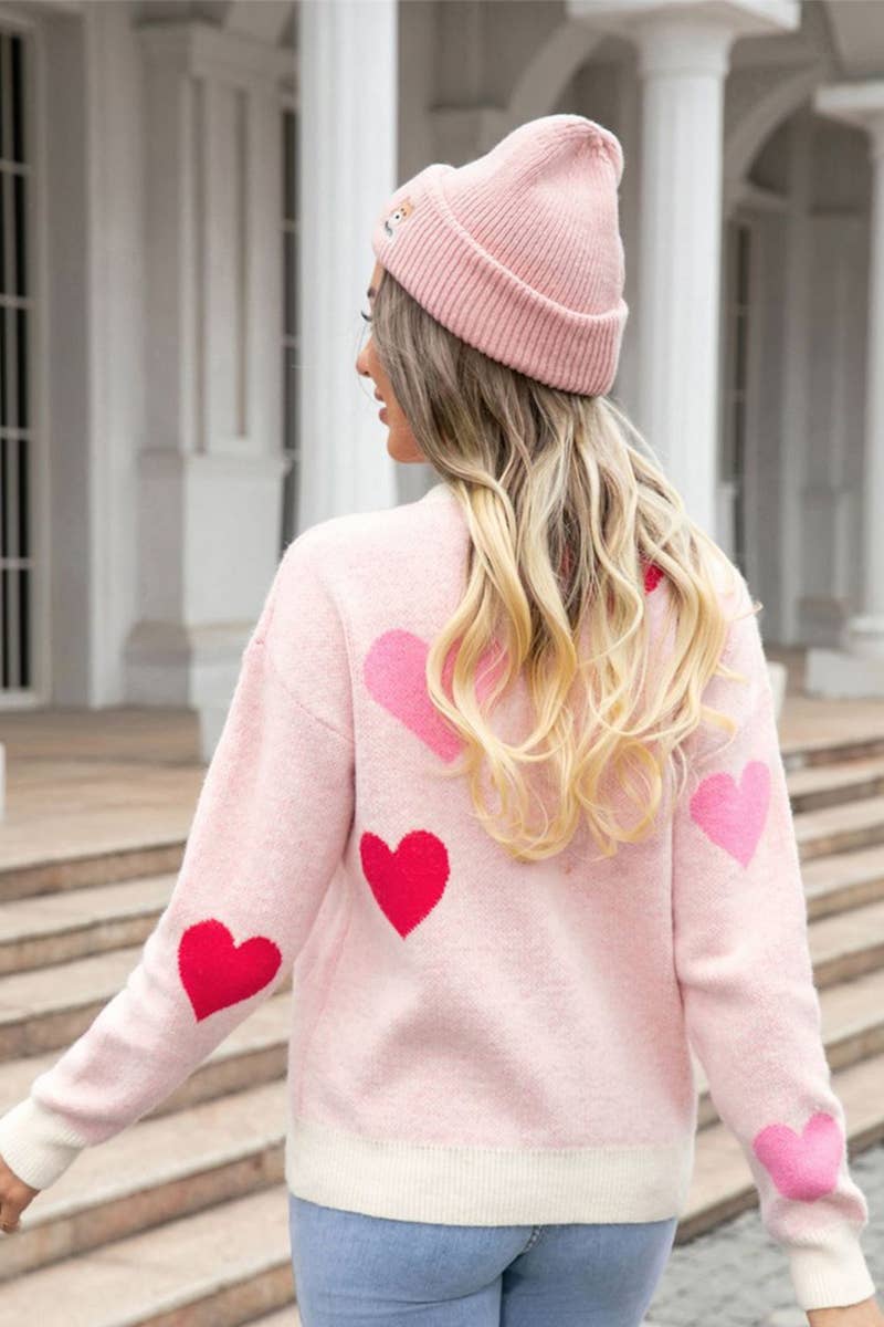 Women Casual Loose Round Neck Sweater_Cwoswl1451