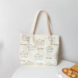 CUTE CARTOON CANVAS TOTE BAG FOR GIRLS LARGE_CWAB5659