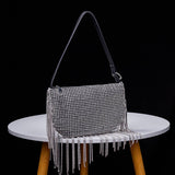 Soft Turn Tassel Rhinestone Evening Top Handbag_Cwab3606