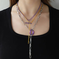 Womens Fashionable Braided Stacking Necklace