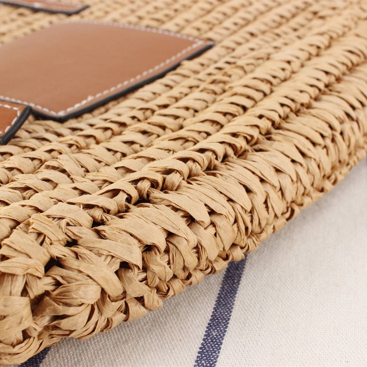 RETRO DAILY LARGE CAPACITY SHOULDER STRAW BAG_CWAB2032