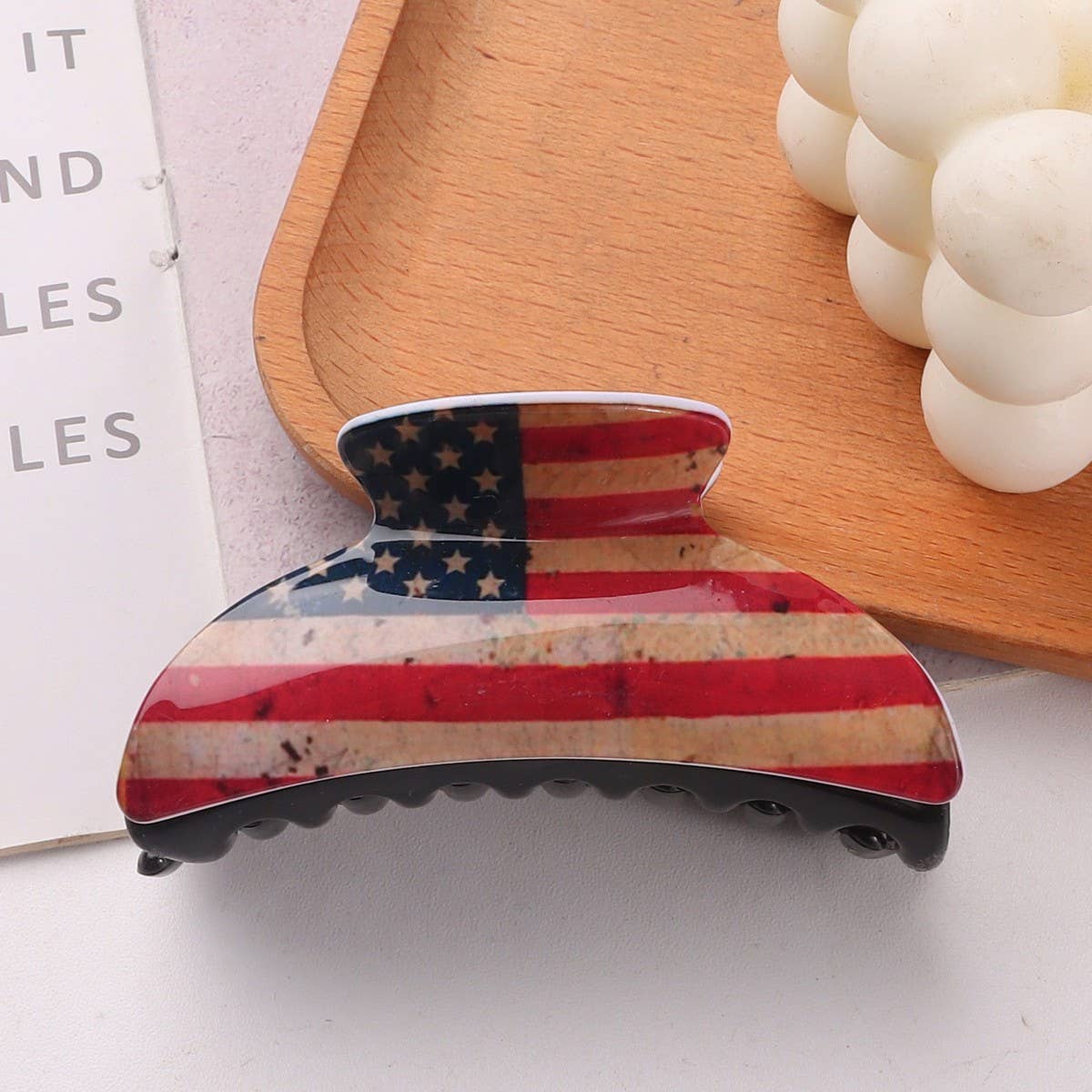 4TH OF JULY RECTANGLE HAIR CLAW CLIPS_CWAHA0700