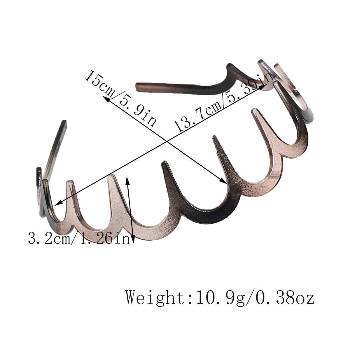 SIMPLE GRADIENT TRANSPARENT COLOR WAVE HEADBAND_CWAHA2338