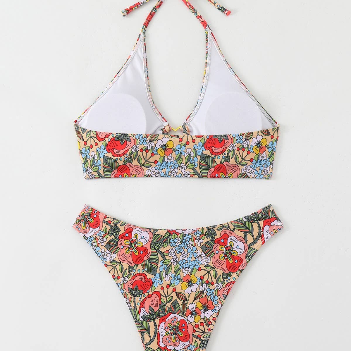 Womens Printed Bikini Set Sexy Full Print Swimsu