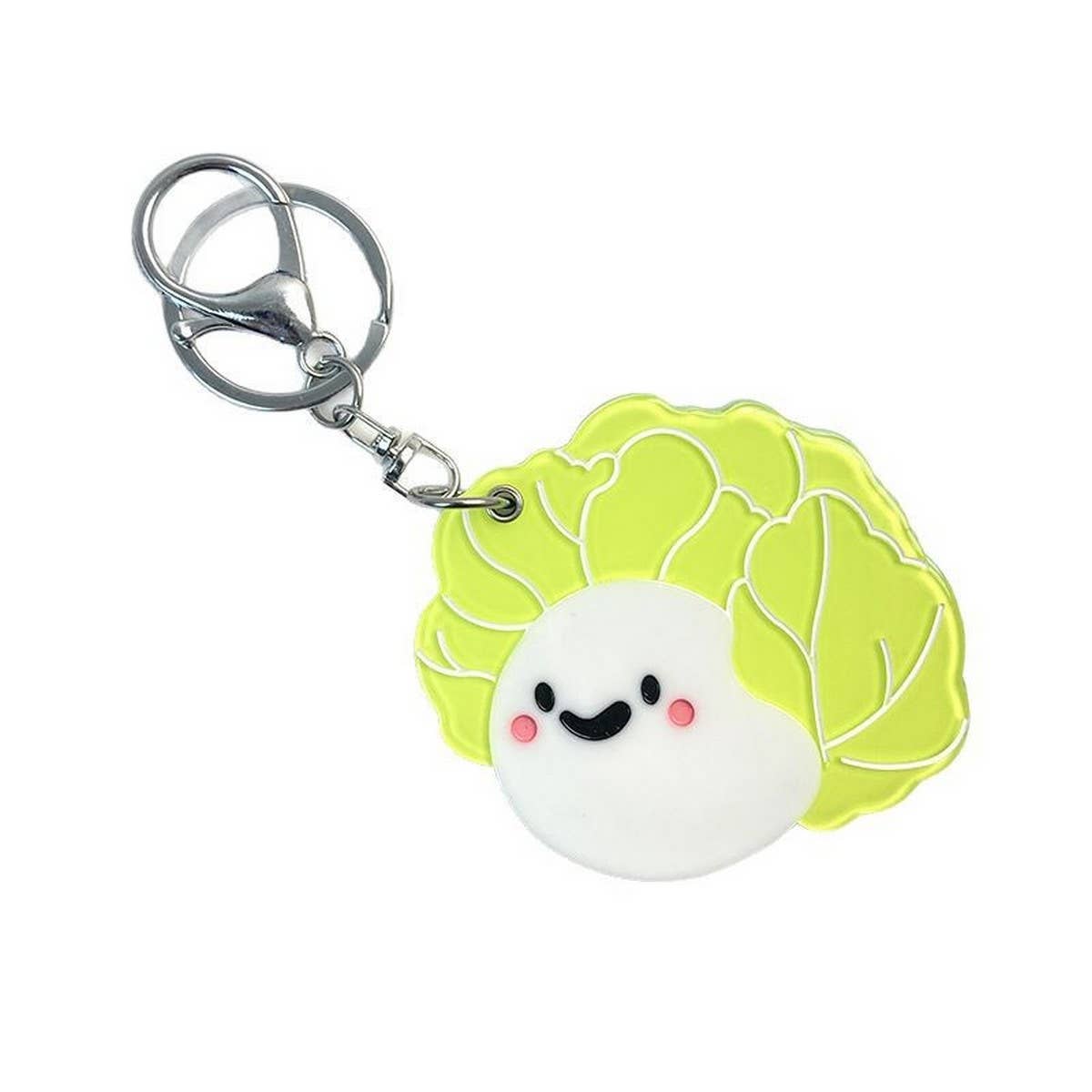 CUTE CABBAGE SLIDE MIRROR KEYCHAIN ACRYLIC_CWMM6376