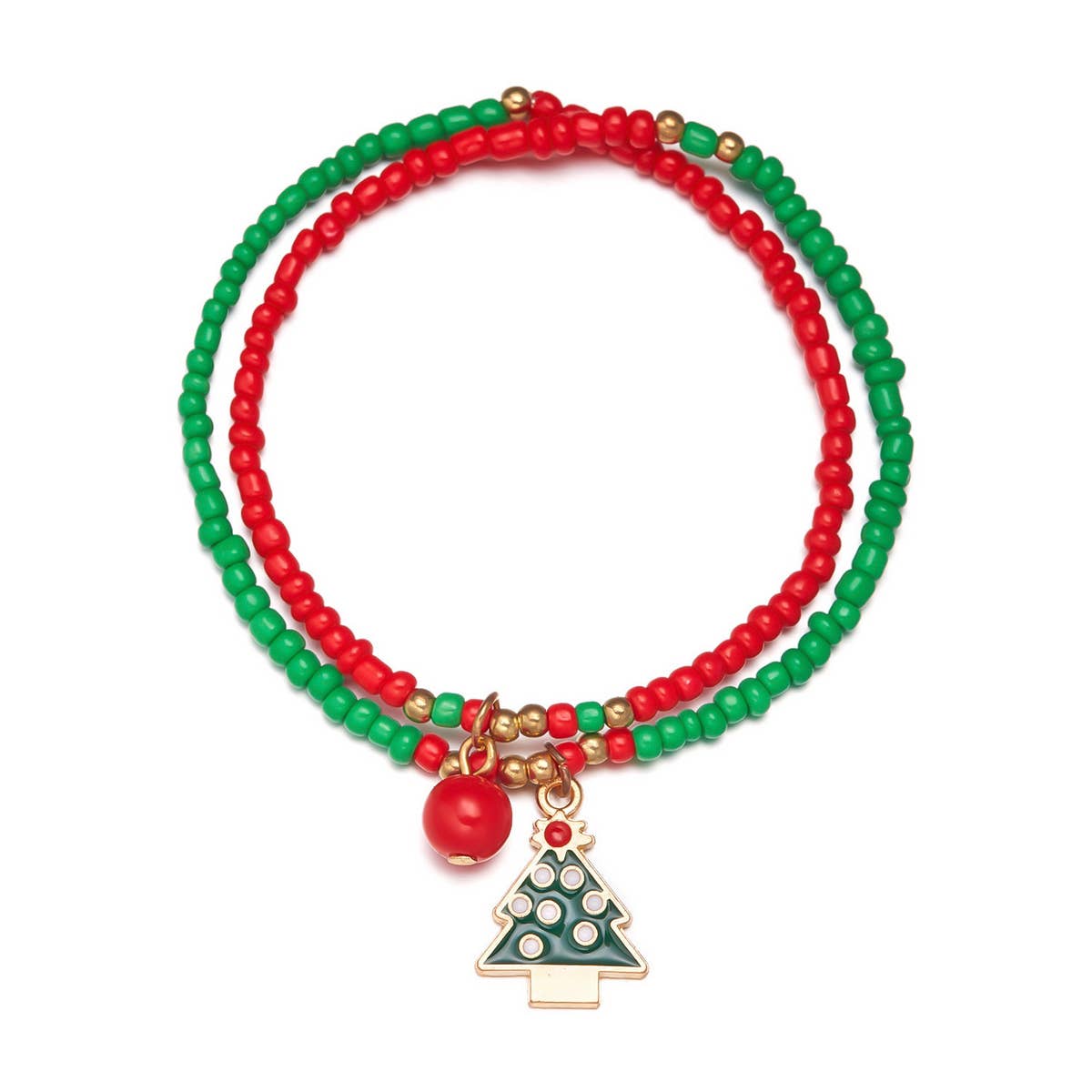 SANTA CLAUS OIL DROP BEADED BRACELET_CWAJE2401