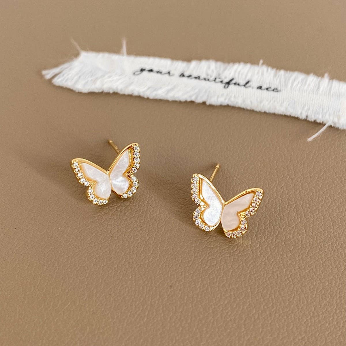SWEET BUTTERFLY MICRO INLAID EARRINGS FOR WOMEN_CWAJE2999