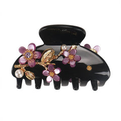 HAIR GRAB ACETATE FLOWER HAIR GRAB SHARK CLIP_CWAHA4268