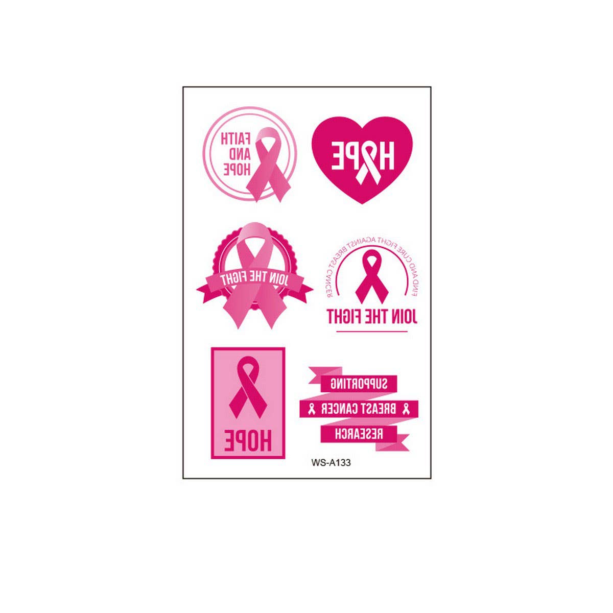 PINK RIBBON TATTOOS BREAST CANCER AWARENESS_CWMM8380