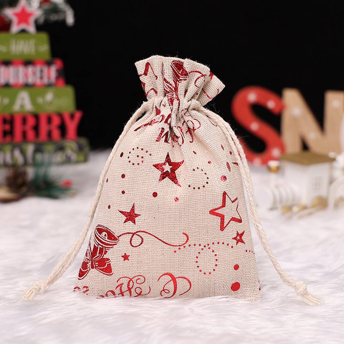 Cwmm1748_Christmas Goodie Bag Drawstring Gift Bag