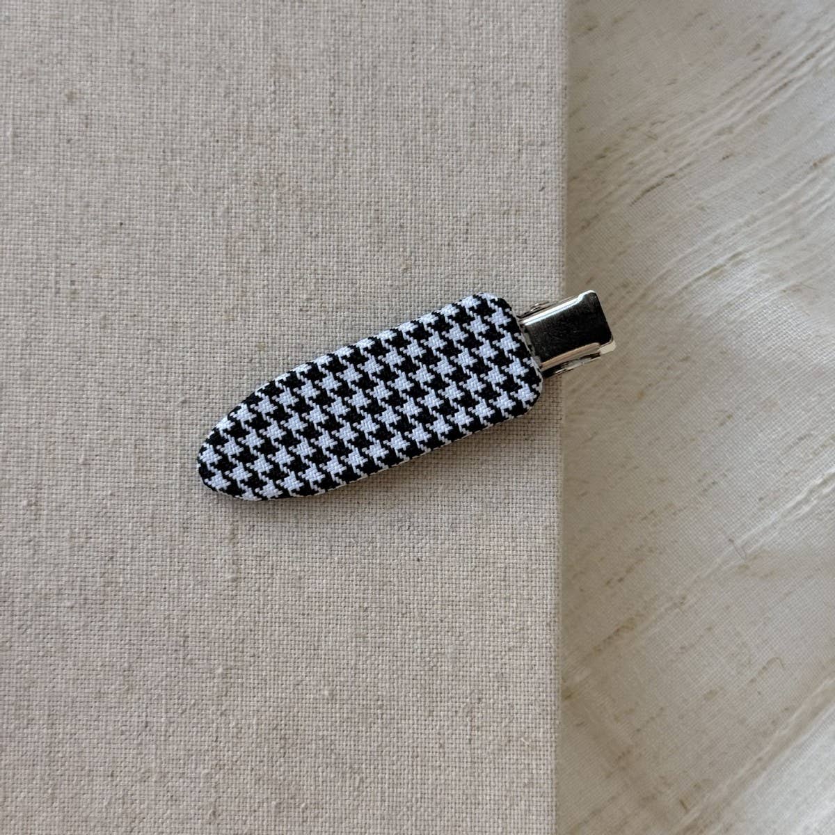 Houndstooth Hair Clip Elegant Lazy Style_Cwaha07909