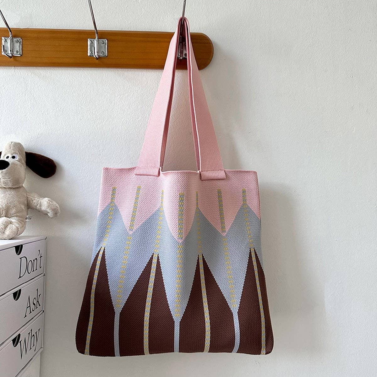 Women Large Capacity Woven Tote Bag_Cwab3082