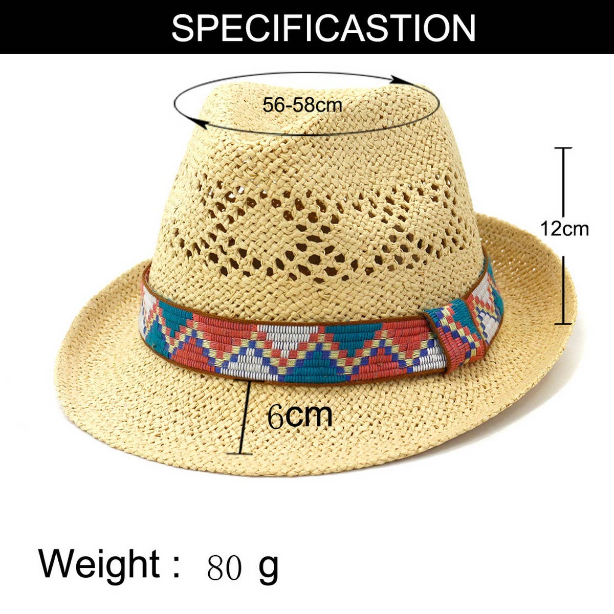 SPRING AND SUMMER HAND KNITTED PANAMA HAT_CWAH1255