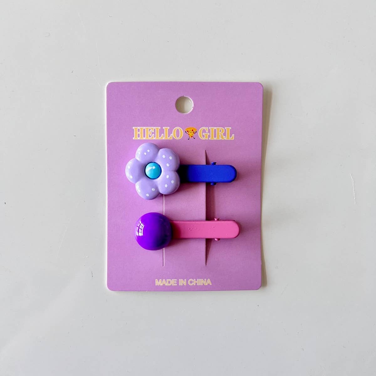 CHILDRENS FLOWER ROUND BEAD HAIRPIN_CWAHA1821