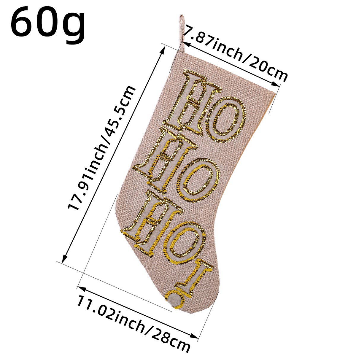 SEQUINED LETTER CHRISTMAS STOCKING CANDY BAG_CWMS1457