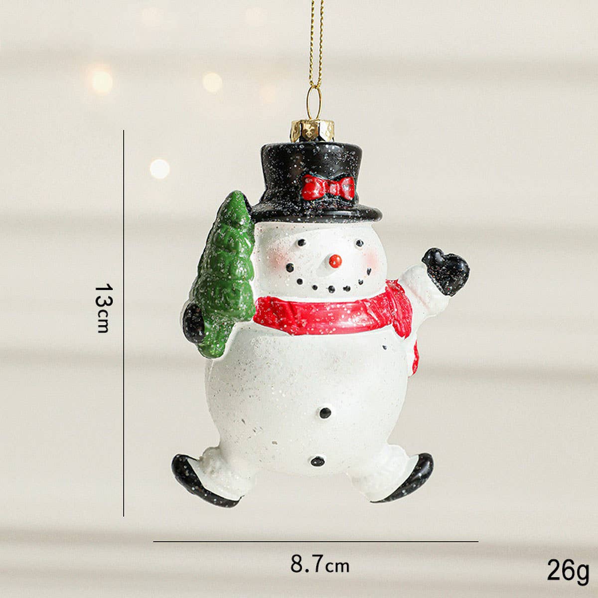 PAINTED PLASTIC CHRISTMAS TREE CAR HANGING DECO_CWMM9695