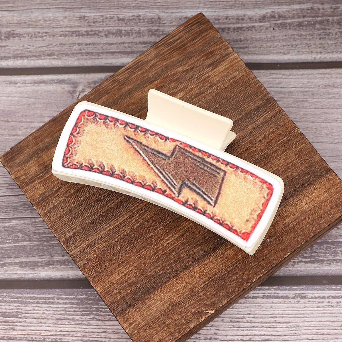 Fashion Letter Feather Pattern Hair Claw Clips_Cwasc1630