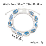 HAND WOVEN BEACH COLORED SHELL RICE BEAD BRACELET_CWAJE2426