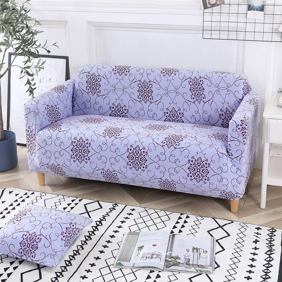 MILK SILK SOFA COVER STRETCH FULL WRAP_CWMM8322