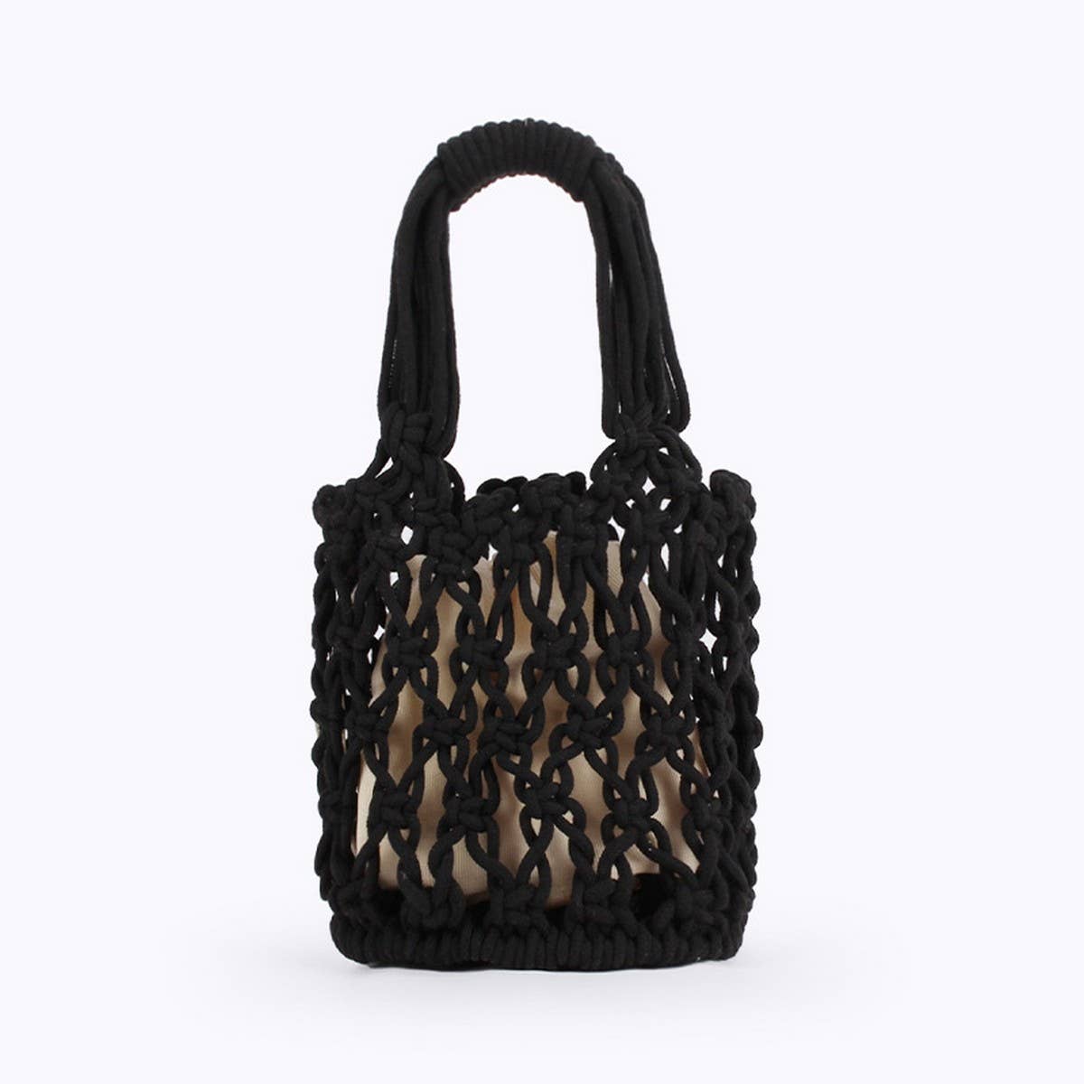 FASHION HOLLOW THICK COTTON ROPE HAND WOVEN BAG_CWAB4687
