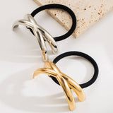 MINIMALIST METAL CROSS HAIR TIE FOR PONYTAILS_CWAHA6209