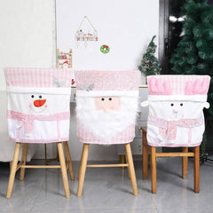CHRISTMAS CHAIR COVER PINK STOOL COVER DECORATION_CWMM2765