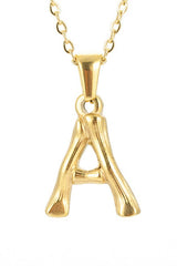 FASHION TEXTURE ALPHABET INITIAL NECKLACE_CWAJE223