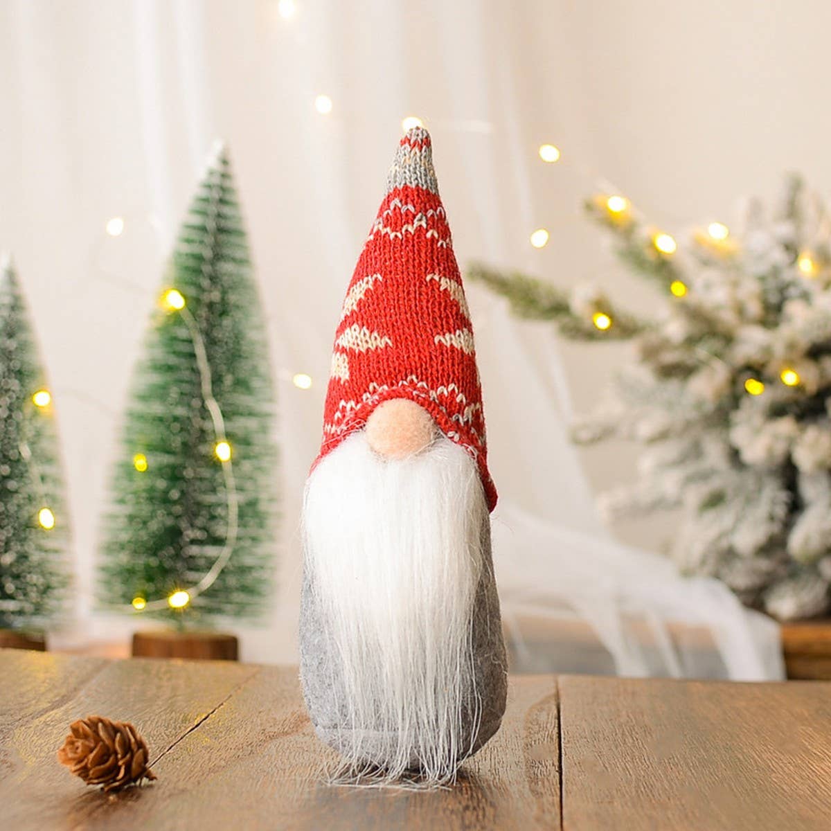 CHRISTMAS SNOWFLAKE KNITTED HAT OLD MAN ORNAMENTS_CWMM2856