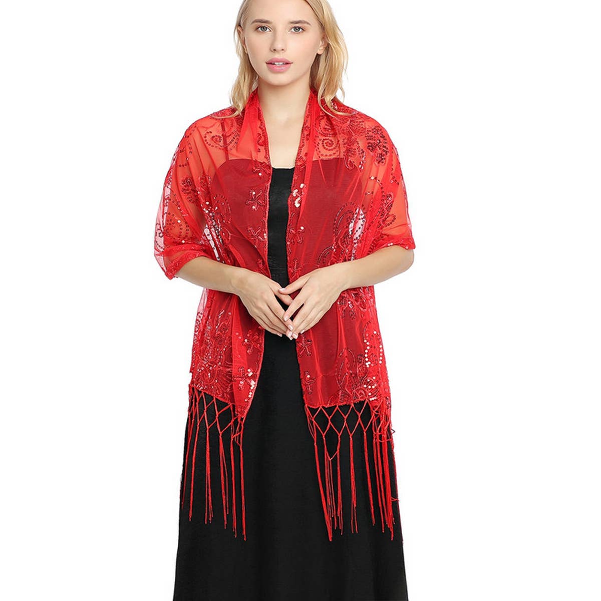 2024 NEW STYLE DINNER EMBROIDERED TASSEL SHAWL_CWASC1083