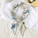 MYSTIC TAROT PATTERN LONG RIBBON NECK HAIR TIE_CWASC0745