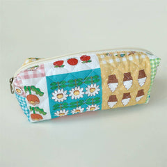 CASUAL FLORAL PENCIL CASE COSMETIC BAG_CWAB1044