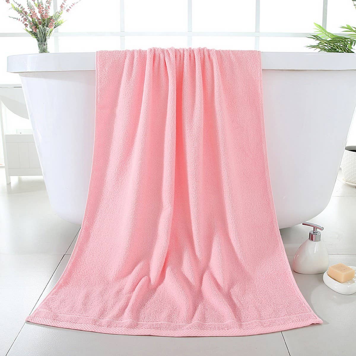 SOLID COLOR COTTON ADULT EXTRA THICK BATH TOWEL_CWMM2308