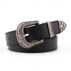 Cwabe0872_Vintage Carved Casual Belt