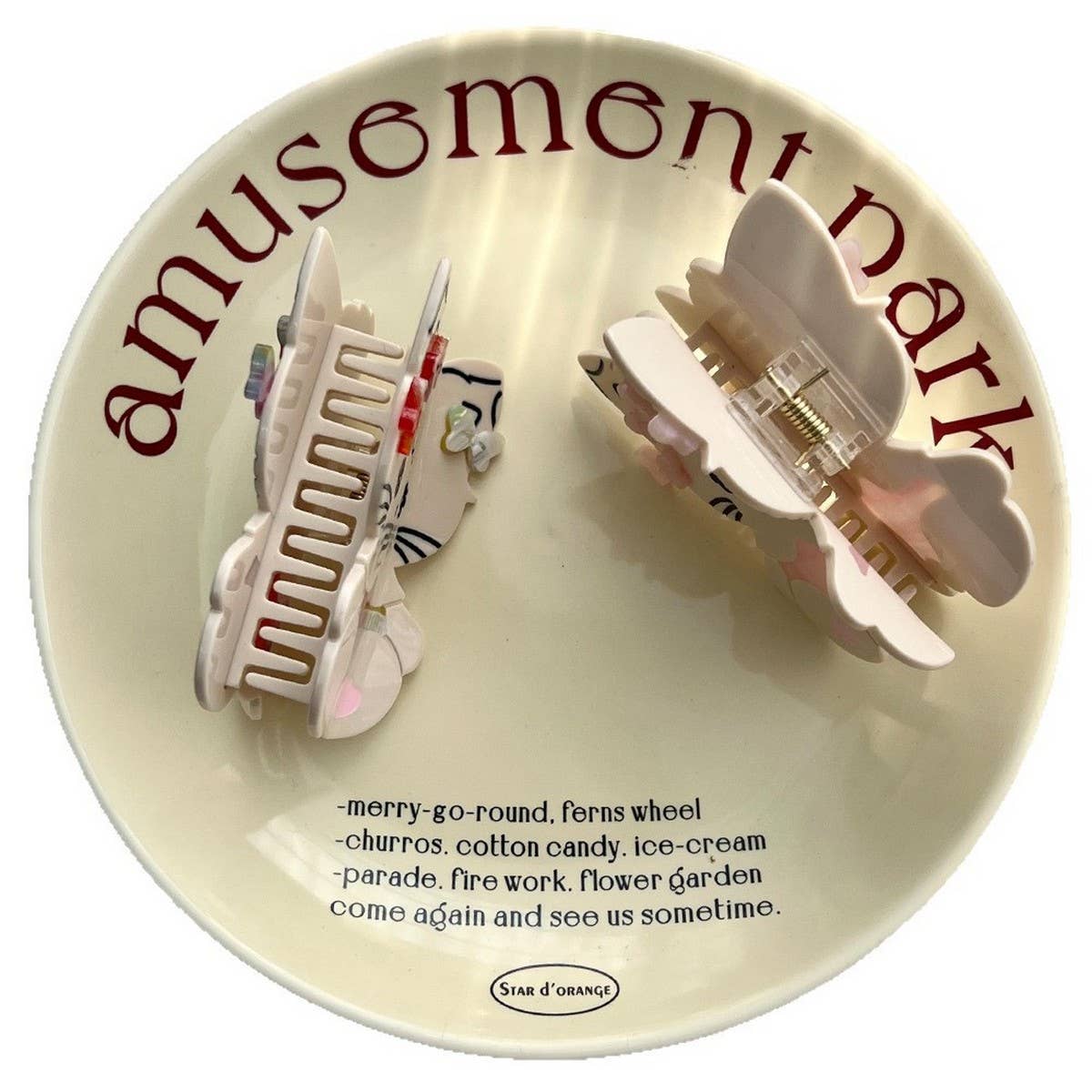 CUTE ACETATE CAT CLAW CLIP MEDIUM HAIR ACCESSORY_CWAHA5887