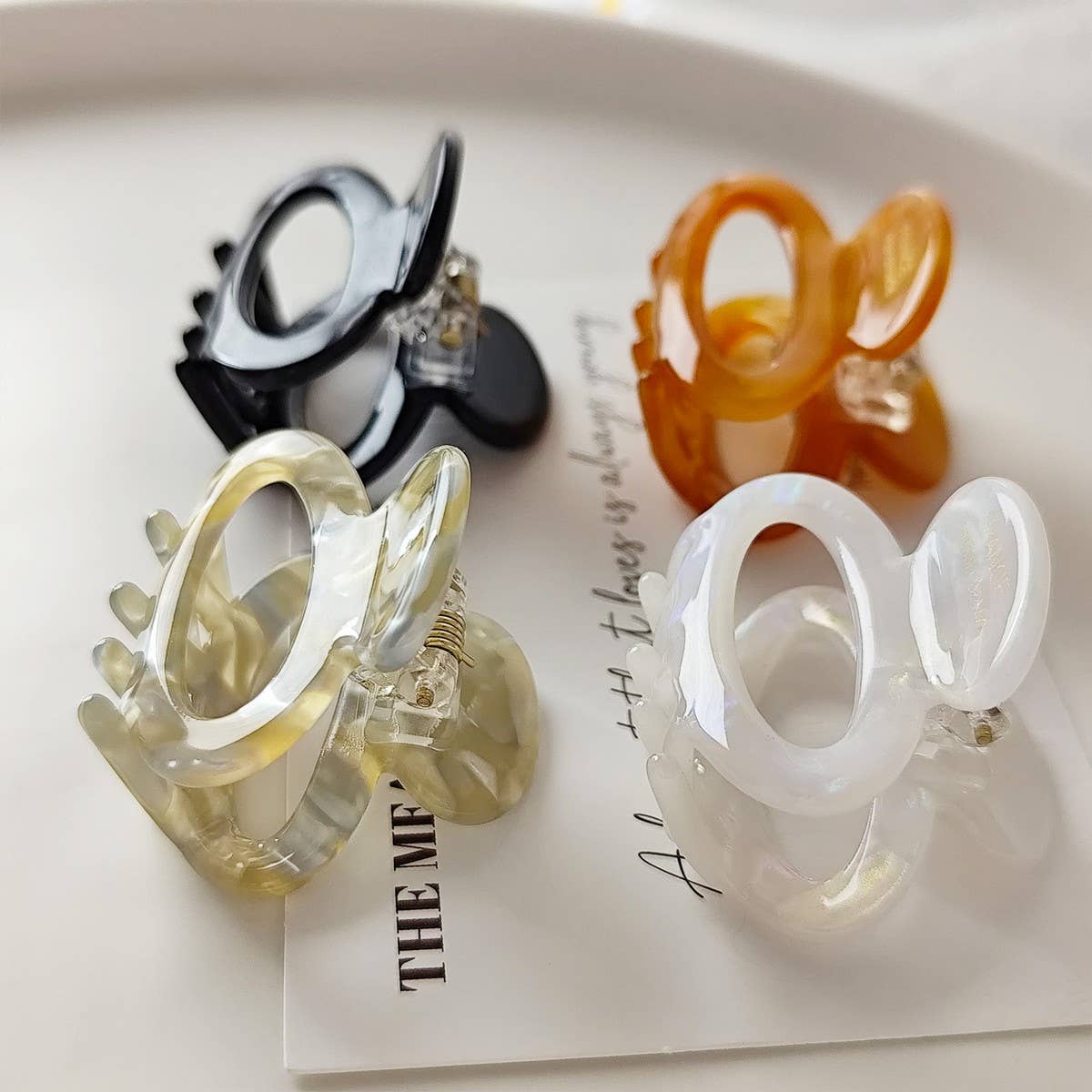 Summer Acetate Hair Claw ? Vintage Half-Up Clip_Cwaha07247