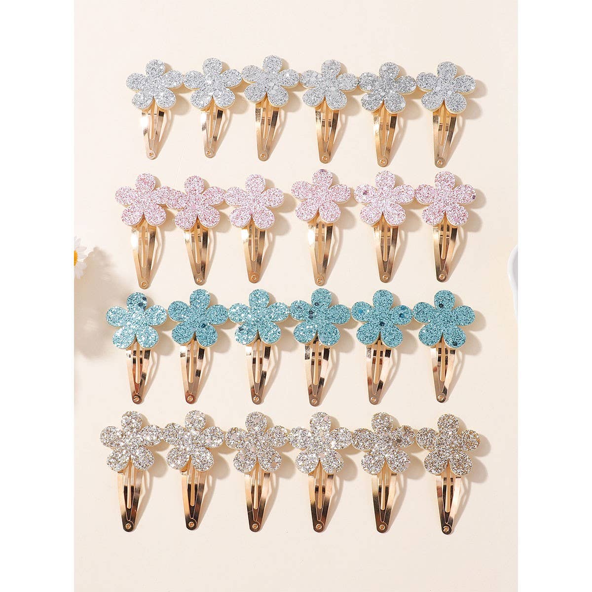 GLITTER FLOWER BB CLIP FOR KIDS BABY HAIRPIN_CWAHA6709