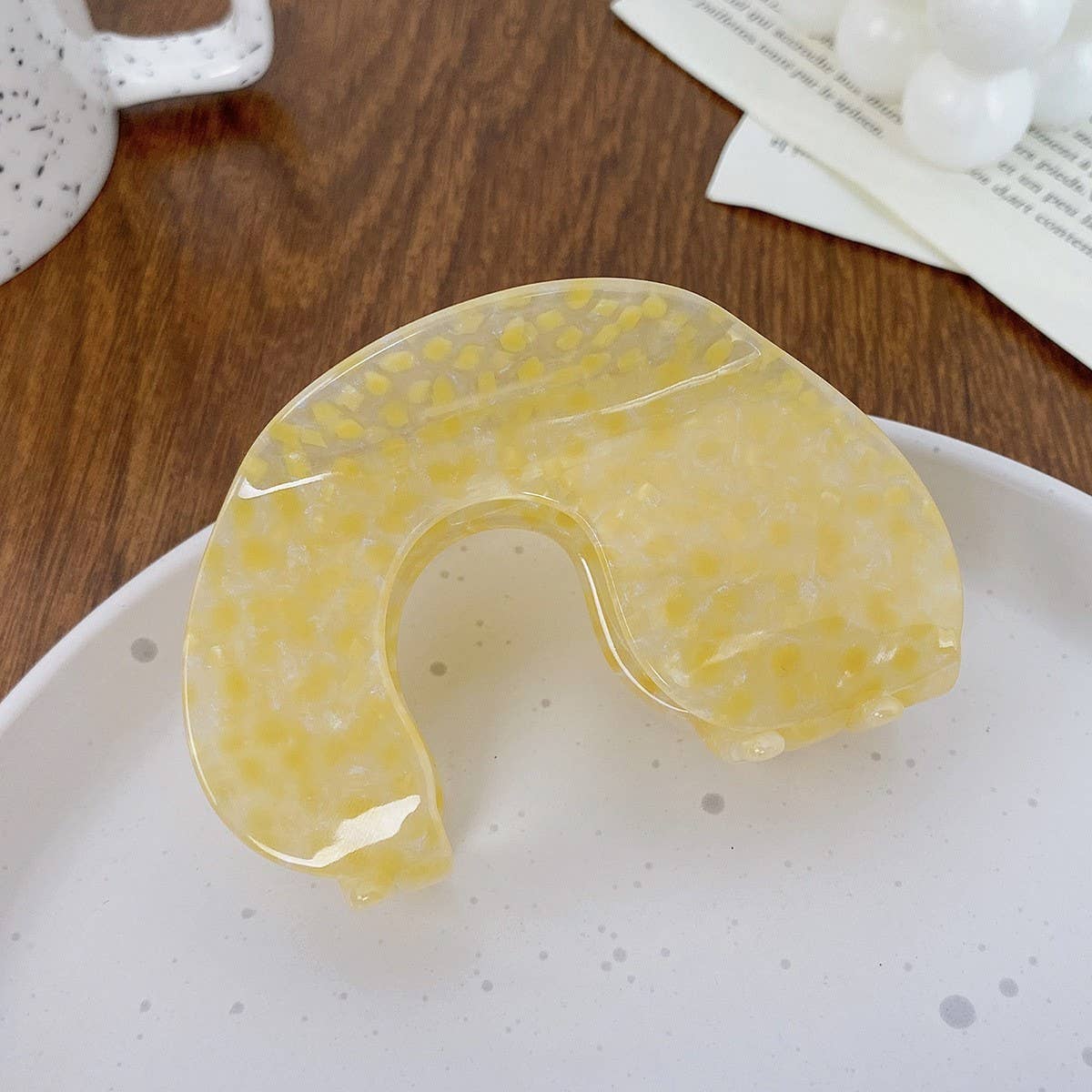 ELEGANT ACETATE HAIR CLAW BACK BUN SHARK CLIP_CWAHA1594