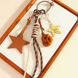 BRAIDED PRETZEL STAR KEYCHAIN CHARM_CWMM7731