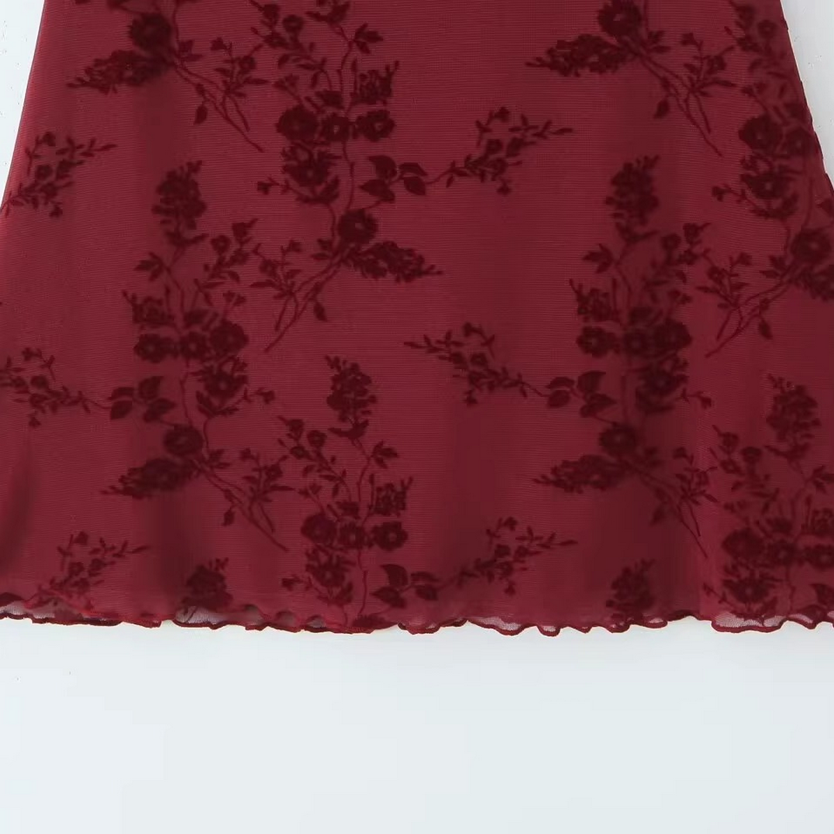 NEW WOMEN S FLORAL VELVET TIE SHORT SLEEVE DRESS_CWDMD5815