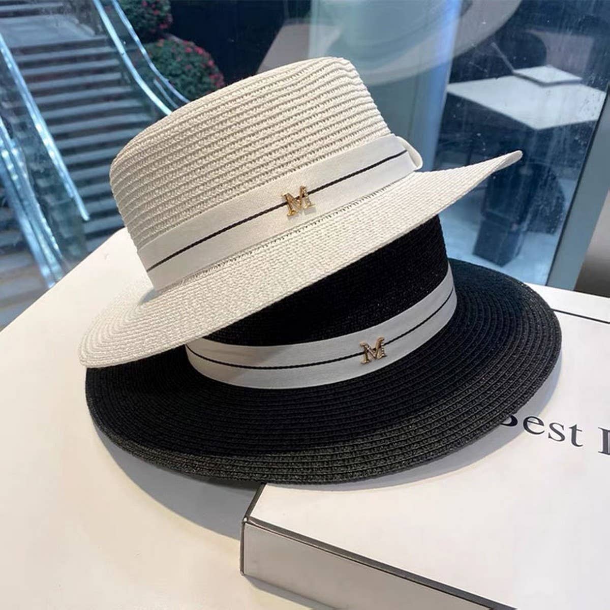 BEACH VACATION SUN FEDORA STRAW HATS FOR WOMEN_CWAH1151