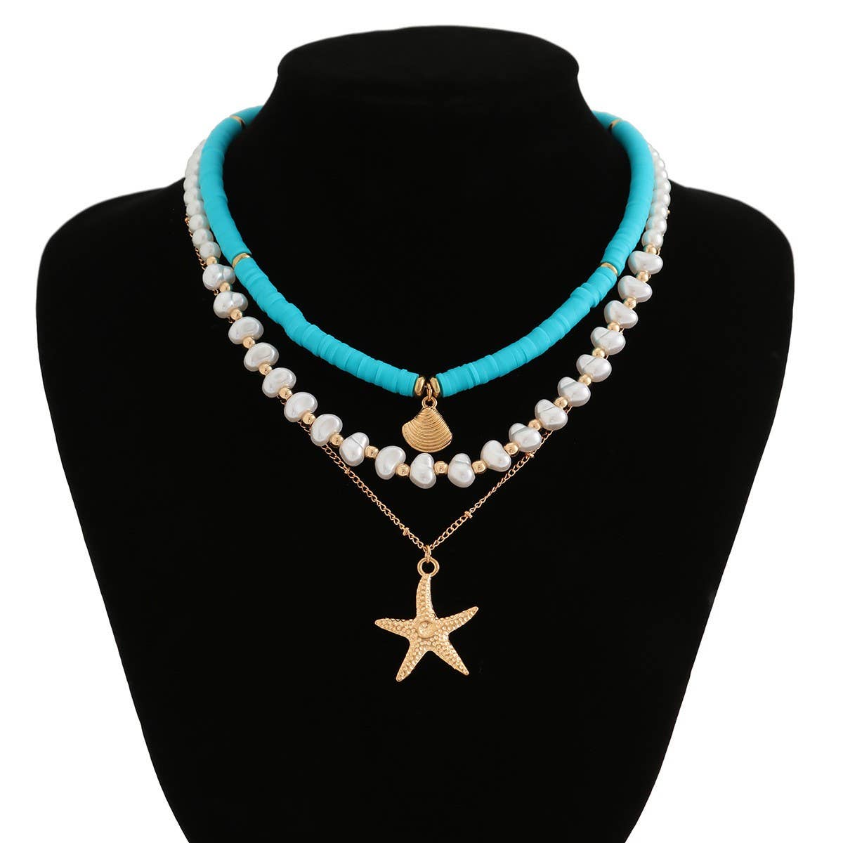 NEW BEACH STYLE OCEAN SHELL BEADED NECKLACE_CWMM3145