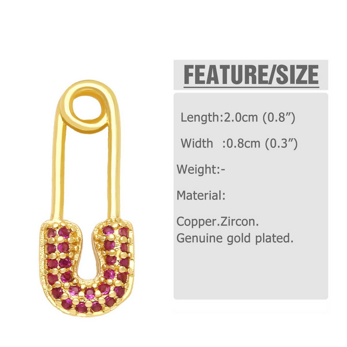 SET WITH COLORED ZIRCON PAPER CLIP EARRINGS_CWAJE1045