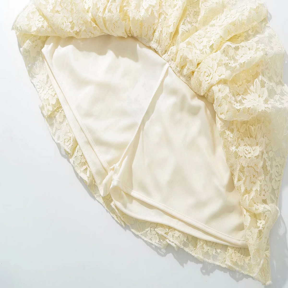 LACE TRIM SKORT FOR WOMEN FRENCH CASUAL STYLE_CWDSD8338